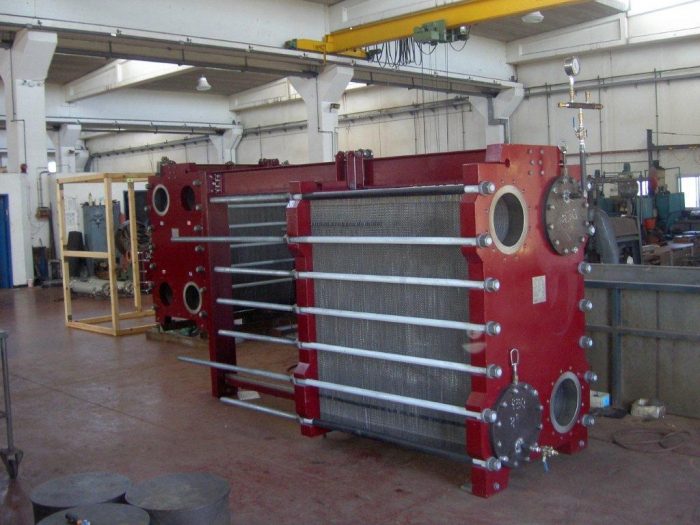 Pictured: One of Krashin-Shalev's titanium plate heat exchangers. The units were supplied to the IEC Eshkol Power Station.